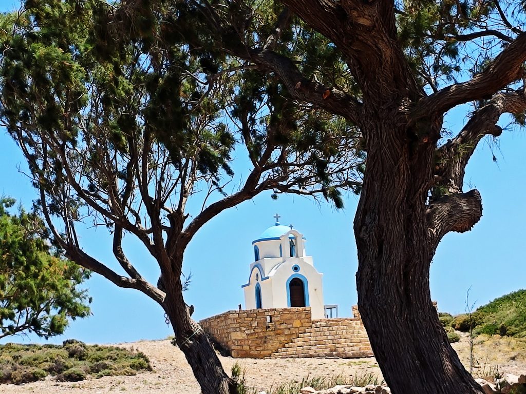 Die Kapelle Agios Nikolaos auf Lipsi.